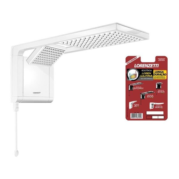 Chuveiro Lorenzetti Acqua Duo Ultra Eletrônico Branco 127v Resistência