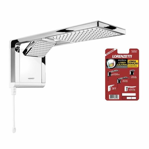 Chuveiro Lorenzetti Acqua Duo Ultra Eletrônico Branco Cromado 127v Resistência