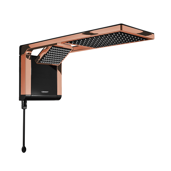 Chuveiro Lorenzetti Acqua Duo Ultra Eletrônico Preto Rose Gold - 127v - Único