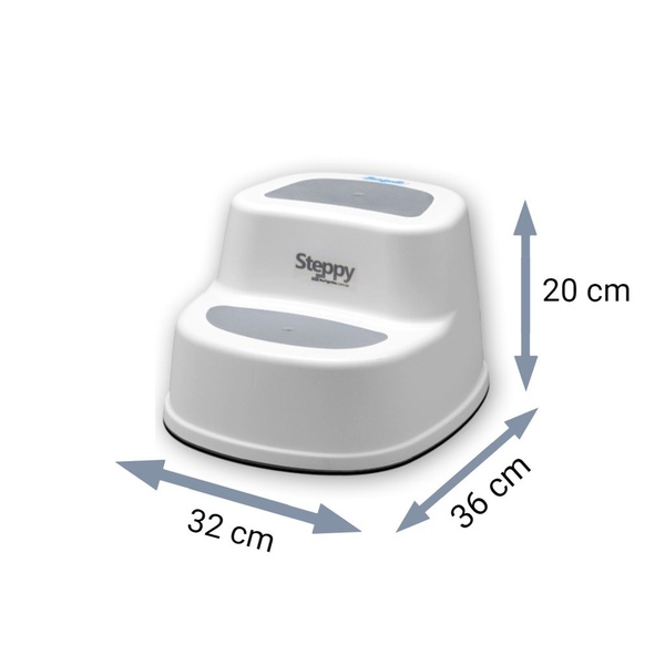 Degrau Burigotto Steppy 2 em 1 Branco com Cinza - Imagem 5