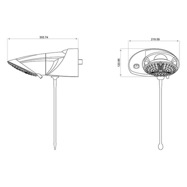 Ducha Lorenzetti Top Jet Tur Elet 6800w 220v - Imagem 3