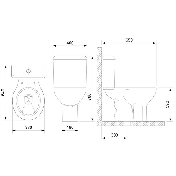 Kit de Bacia com Caixa Acoplada E Assento Flamingo Incepa Branco - Imagem 3