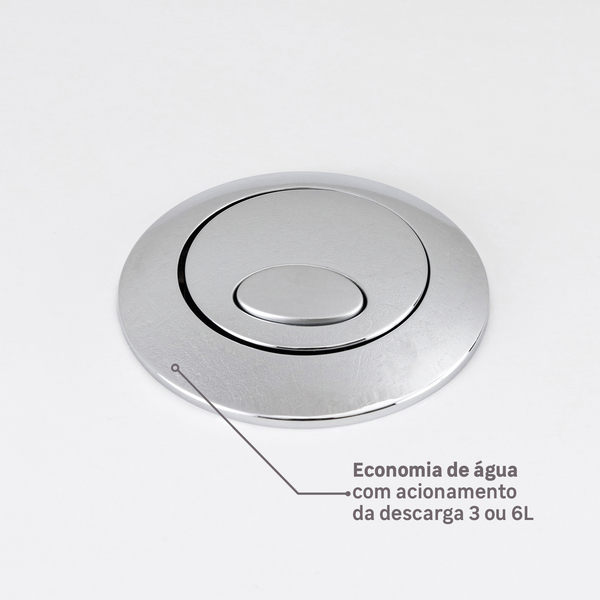 Kit Vaso Sanitário com Caixa Acoplada e Assento Branco Duplo Acionamento 3 6L Saída Vertical Infantil Icasa - Imagem 6