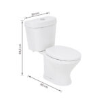 Kit Vaso Sanitário com Caixa Acoplada e Assento Branco Duplo Acionamento 3 6L Saída Vertical Infantil Icasa - Imagem 9