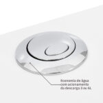 Kit Vaso Sanitário com Caixa Acoplada e Assento Branco Duplo Acionamento 3 6L Saída Vertical Sabatini Icasa - Imagem 6