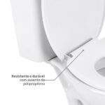 Kit Vaso Sanitário com Caixa Acoplada e Assento Branco Duplo Acionamento 3 6L Saída Vertical Saveiro - Celite - Imagem 6