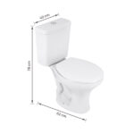 Kit Vaso Sanitário com Caixa Acoplada e Assento Branco Duplo Acionamento 3 6L Saída Vertical Saveiro - Celite - Imagem 8