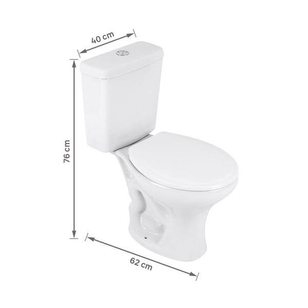 Kit Vaso Sanitário com Caixa Acoplada e Assento Branco Duplo Acionamento 3 6L Saída Vertical Saveiro - Celite - Imagem 8