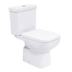 Kit Vaso Sanitário com Caixa Acoplada e Assento Branco Duplo Acionamento 3 6L Vertical Lyon Plus Sensea