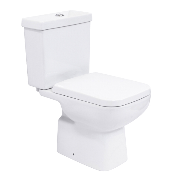 Kit Vaso Sanitário com Caixa Acoplada e Assento Branco Duplo Acionamento 3 6L Vertical Lyon Plus Sensea