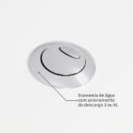 Kit Vaso Sanitário com Caixa Acoplada e Assento Branco Duplo Acionamento 3 6L Vertical Lyon Plus Sensea - Imagem 6