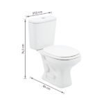 Kit Vaso Sanitário com Caixa Acoplada e Assento Branco Duplo Acionamento 3 6L Saída Vertical Aspen Deca - Imagem 9