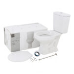 Kit Vaso Sanitário com Caixa Acoplada e Assento Branco Duplo Acionamento 3 6L Saída Vertical Aspen Deca - Imagem 3