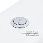 Kit Vaso Sanitário com Caixa Acoplada e Assento Branco Duplo Acionamento 3 6L Saída Vertical Aspen Deca - Imagem 5