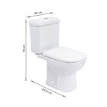 Kit Vaso Sanitário com Caixa Acoplada e Assento Branco Duplo Acionamento 3 6L Saída Vertical Lille Sensea - Imagem 10
