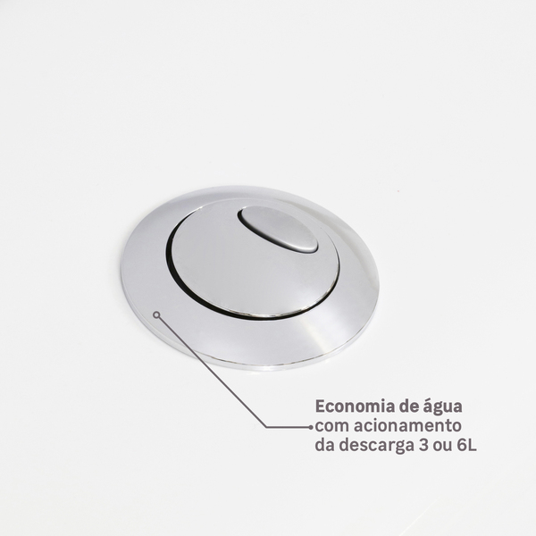 Kit Vaso Sanitário com Caixa Acoplada e Assento Branco Duplo Acionamento 3 6L Saída Vertical Lille Sensea - Imagem 6
