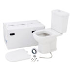 Kit Vaso Sanitário com Caixa Acoplada e Assento Branco Duplo Acionamento 3 6L Saída Vertical Lille Sensea - Imagem 3