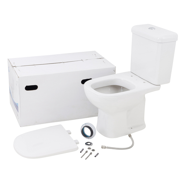 Kit Vaso Sanitário com Caixa Acoplada e Assento Branco Duplo Acionamento 3 6L Saída Vertical Lille Sensea - Imagem 3