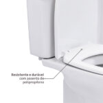 Kit Vaso Sanitário com Caixa Acoplada e Assento Branco Duplo Acionamento 3 6L Saída Vertical Lille Sensea - Imagem 7