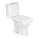 Kit Vaso Sanitário com Caixa Acoplada e Assento Branco Duplo Acionamento 3 6L Saída Vertical Lirio Fiori