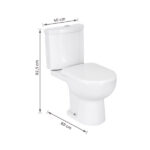 Kit Vaso Sanitário com Caixa Acoplada e Assento Branco Duplo Acionamento 3 6L Saída Vertical Luna Speciale Icasa - Imagem 10