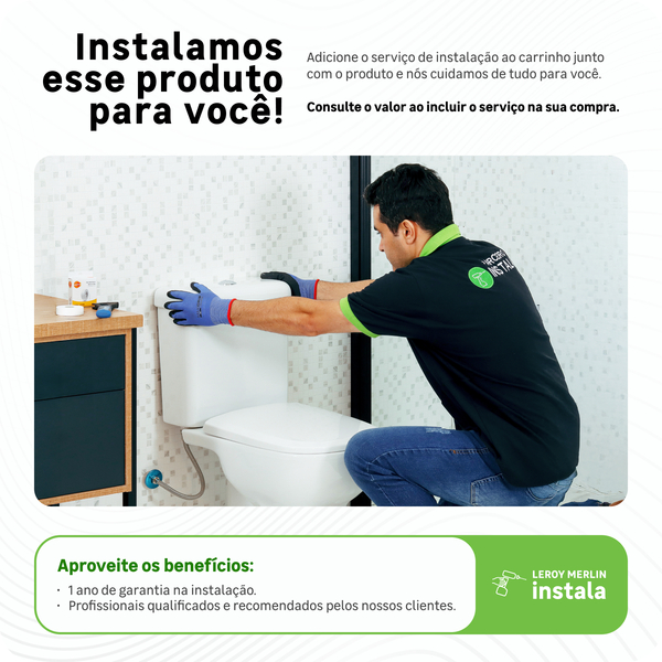 Kit Vaso Sanitário com Caixa Acoplada e Assento Branco Duplo Acionamento 3 6L Vertical Quadra Deca - Imagem 10