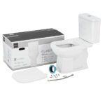 Kit Vaso Sanitário com Caixa Acoplada e Assento Branco Duplo Acionamento 3 6L Vertical Quadra Deca - Imagem 2