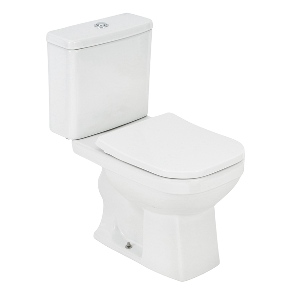 Kit Vaso Sanitário com Caixa Acoplada e Assento Branco Duplo Acionamento 3 6L Vertical Quadra Deca - Imagem 3