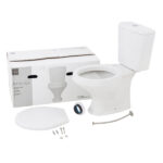 Kit Vaso Sanitário com Caixa Acoplada e Assento Branco Duplo Acionamento 3 6L Saída Vertical Ravena Deca - Imagem 3