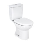Kit Vaso Sanitário com Caixa Acoplada e Assento Branco Duplo Acionamento 3 6L Saída Vertical Round Roca