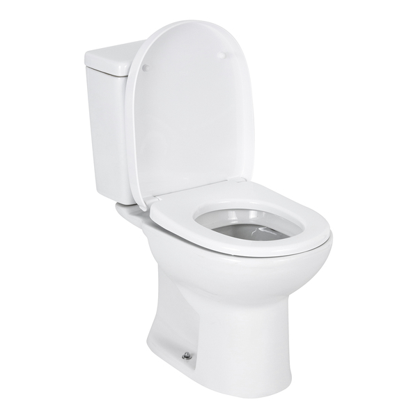 Kit Vaso Sanitário com Caixa Acoplada e Assento Branco Duplo Acionamento 3 6L Saída Vertical Round Roca - Imagem 4