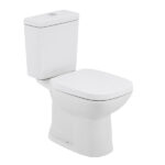 Kit Vaso Sanitário com Caixa Acoplada e Assento Branco Duplo Acionamento 3 6L Saída Vertical Square Roca