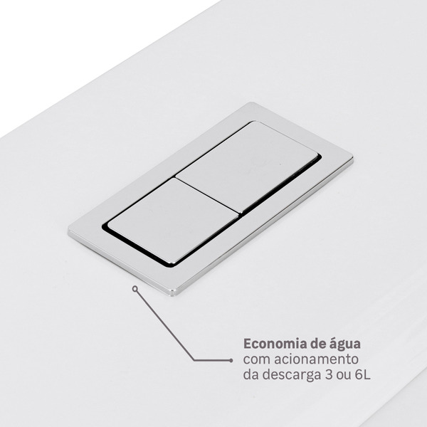Kit Vaso Sanitário com Caixa Acoplada Branco 3 6L Vertical Gali Docol - Imagem 8