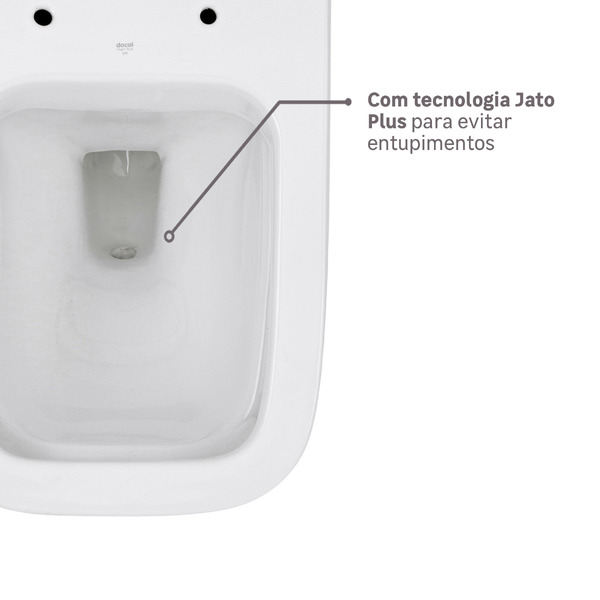 Kit Vaso Sanitário com Caixa Acoplada Branco 3 6L Vertical Gali Docol - Imagem 10