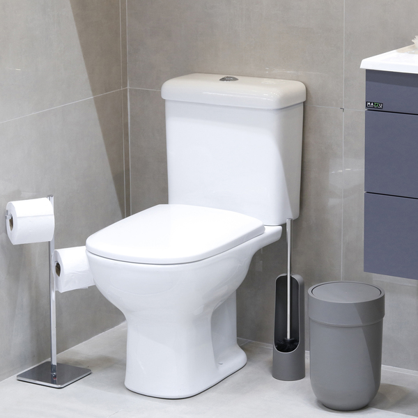 Kit Vaso Sanitário com Caixa Acoplada e Assento Branco Duplo Acionamento 3 6L Saída Vertical Lille Sensea - Imagem 9
