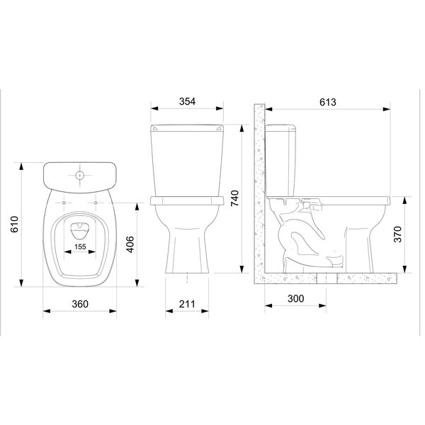 Kit Vaso Sanitário com Caixa Acoplada E Assento Like  Pergamon Brilhante - Celite - Imagem 3