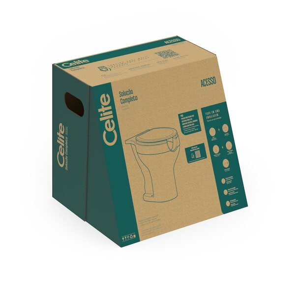 Kit Vaso Sanitário Convencional com Abertura E Assento Acesso  Branco Brilhante - Celite - Imagem 8