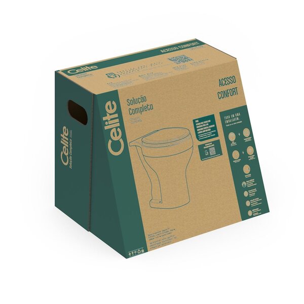 Kit Vaso Sanitário Convencional com Assento Acesso Confort  Branco Brilhante - Celite - Imagem 8