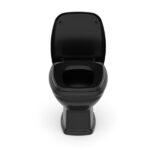 Kit Vaso Sanitário Convencional com Assento Preto Saída Vertical Fit Plus - Celite - Imagem 2