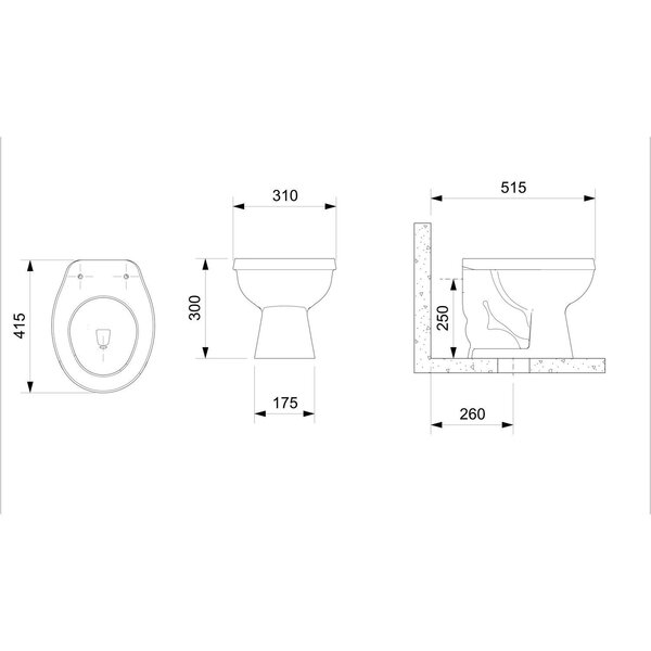 Kit Vaso Sanitário Convencional com Assento Pp Kids  Branco Brilhante - Celite - Imagem 4
