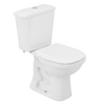 Kit Vaso Sanitário com Caixa Acoplada e Assento Branco Duplo Acionamento 3 6L Saída Vertical Mariana Icasa