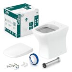 Kit Vaso Sanitário Rimless com Assento Pp Softclose Vip  Branco Brilho - Celite - Imagem 5