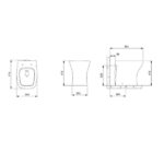 Kit Vaso Sanitário Rimless com Assento Pp Softclose Vip  Branco Brilho - Celite - Imagem 4