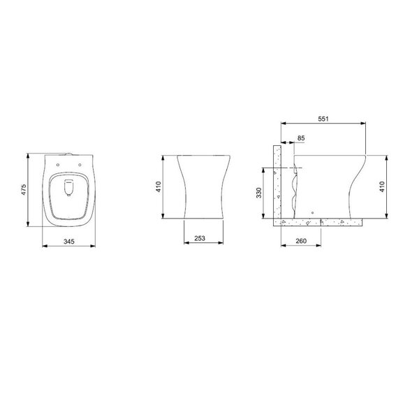 Kit Vaso Sanitário Rimless com Assento Pp Softclose Vip  Branco Brilho - Celite - Imagem 4