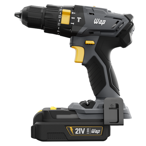 Parafusadeira e Furadeira Wap com Impacto com Maleta Carregador e Bateria 21V 3 8 Bivolt K21-id01 - Imagem 4