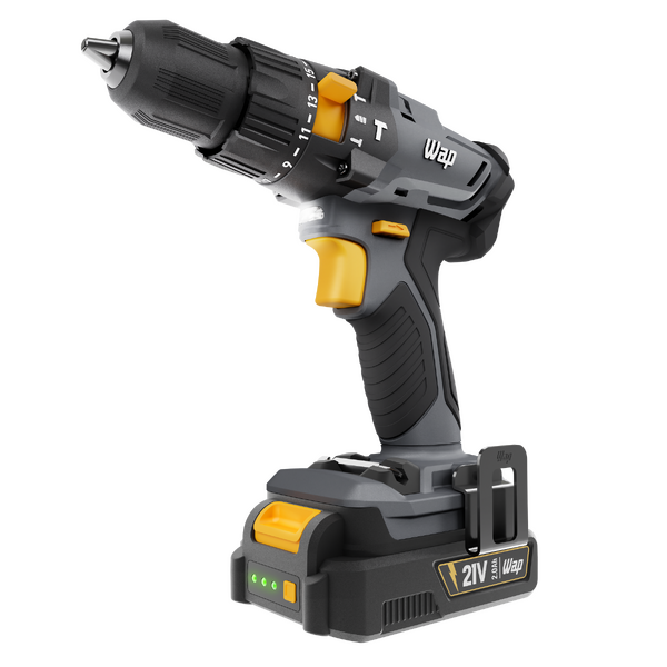 Parafusadeira e Furadeira Wap com Impacto com Maleta Carregador e Bateria 21V 3 8 Bivolt K21-id01 - Imagem 3