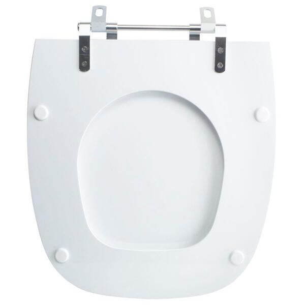 Tampa Vaso Sanitário Madeira Laqueada Fit Branco para Bacia - Celite - Imagem 5