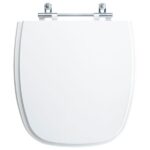 Tampa Vaso Sanitário Madeira Laqueada Fit Branco para Bacia - Celite