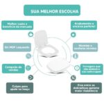 Tampa Vaso Sanitário Madeira Laqueada Fit Branco para Bacia - Celite - Imagem 4