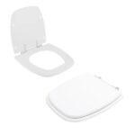 Tampa Vaso Sanitário Madeira Laqueada Fit Branco para Bacia - Celite - Imagem 2